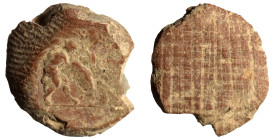 Greek-Roman. Circa 1st-3rd centuries AD. Terracotta token. 0.93 g, 14 mm.