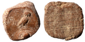 Greek-Roman. Circa 1st-3rd centuries AD. Terracotta token. 1.80 g, 19 mm.