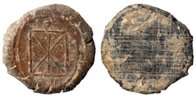 Greek-Roman. Circa 1st-3rd centuries AD. Terracotta token. 4.23 g, 25 mm.