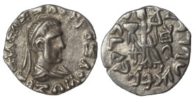 BAKTRIA. Indo-Greek Kingdom. Zoilos II Soter, circa 65-55 BC. Drachm (silver, 2.15 g, 17 mm). Diademed and draped bust right. Rev. Athena Alkidemos ad...