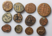 12 Ancient coins, mostly Roman Imperial and Provincial. F-VF. As seen, no return.