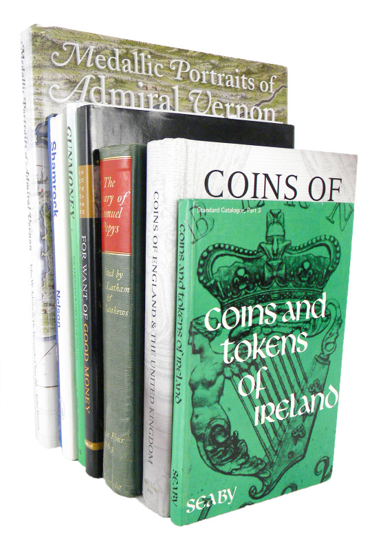 Various. WORKS ON BRITISH AND IRISH NUMISMATICS. Eight works, including: Adams a...