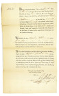 1792 New York Tavern Bond Signed by Richard Varick