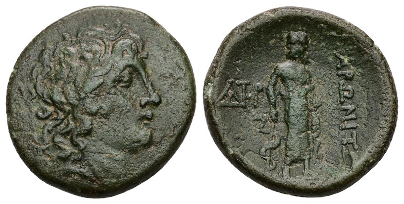 Thrace, Maroneia. Ae, 10.27 g 24.69 mm. First century BC. 
Obv: Head of Dionysos...