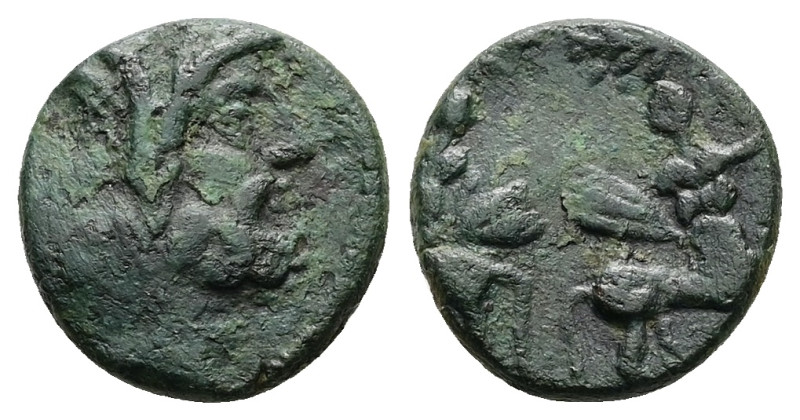 Macedon, Amphipolis, Ae, 3.08 g 15.42 mm. Circa 148-32/1 BC. 
Obv: Laureate head...