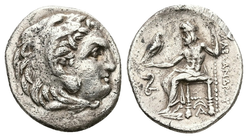 Kings of Macedon, Alexander III 'the Great', AR Drachm, 4.16 g 19.52 mm. 336-323...