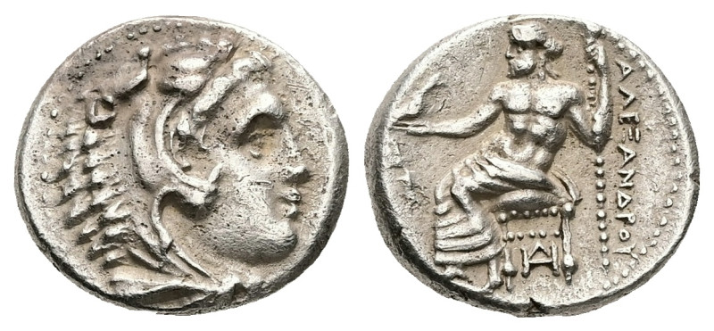 Kings of Macedon, Alexander III 'the Great', AR Drachm, 4.18 g 17.42 mm. 336-323...
