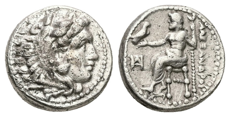 Kings of Macedon, Alexander III 'the Great', AR Drachm, 4.19 g 15.66 mm. 336-323...