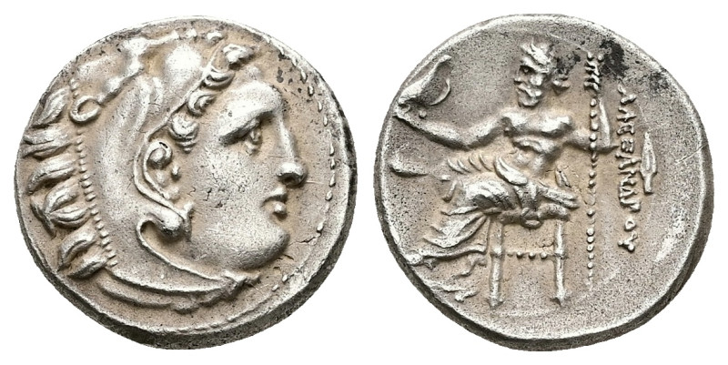 Kings of Macedon, Alexander III 'the Great', AR Drachm, 4.23 g 17.65 mm. 336-323...