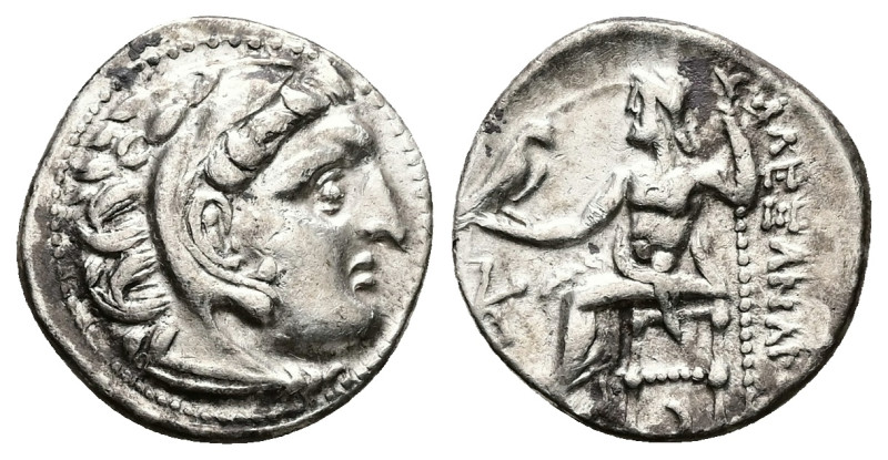 Kings of Macedon, Alexander III 'the Great', AR Drachm, 4.23 g 18.69 mm. Circa 3...