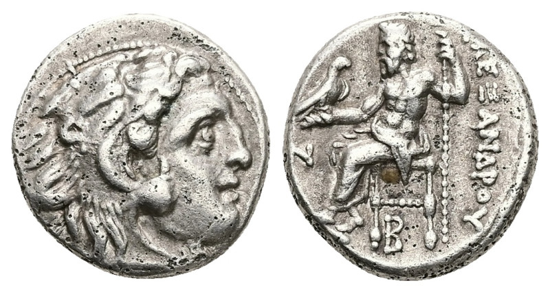 Kings of Macedon, Alexander III 'the Great', AR Drachm, 4.31 g 16.54 mm. 336-323...