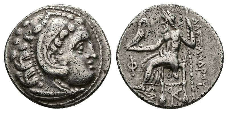 Kings of Macedon, Alexander III 'the Great', AR Drachm, 4.10 g 18.99 mm. 336-323...