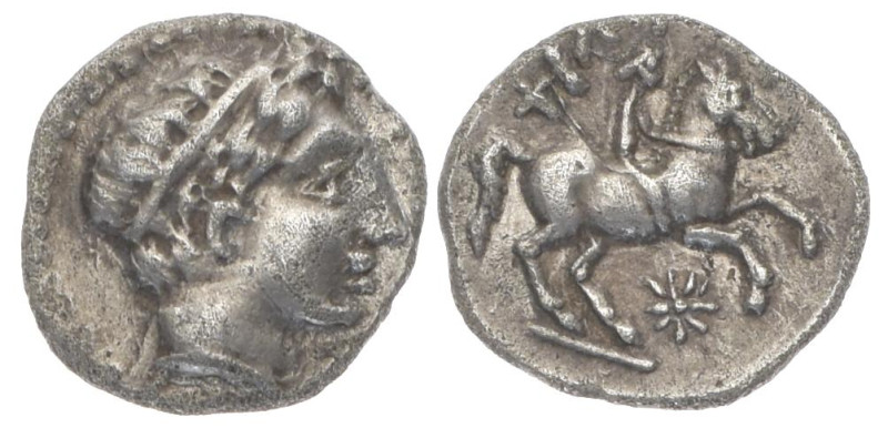 Kings of Macedon, Philip II. AR 1/5 AR Tetradrachm, 1.95 g. 14.33 mm. 359-336 BC...