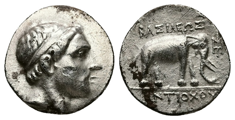 Seleukid Kingdom ,Antiochos III. AR Drachm, 3.93 g 17.47 mm. 223-211 BC. 
Obv: D...