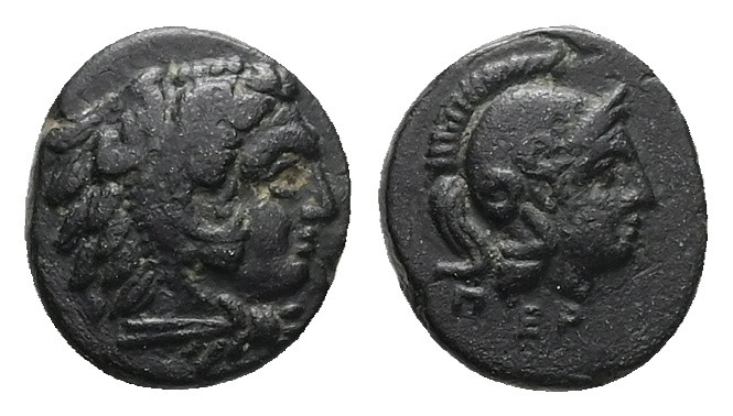 Mysia, Pergamon, Ae, 1.16 g 10.34 mm. Circa 310-282 BC.
Obv:Head of Herakles rig...