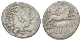 L. Thorius Balbus, 105 BC. AR, Denarius. 3.62 g. 19.33 mm. Rome.
Obv: I·S·M·R. Head of Juno Sospita, right, wearing goat-skin. 
Rev: L·THORIVS. Bull c...