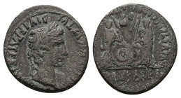 Augustus, 27 BC-AD 14. AR, Denarius. 3.56 g. 19.10 mm. Lungdunum.
Obv: CAESAR AVGVSTVS DIVI F PATER PATRIAE. Head of Augustus, laureate, right.
Rev: A...