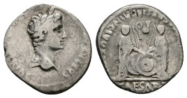 Augustus, 27 BC-AD 14. AR, Denarius. 3.71 g. 18.71 mm. Lungdunum.
Obv: CAESAR AVGVSTVS DIVI F PATER PATRIAE. Head of Augustus, laureate, right.
Rev: A...
