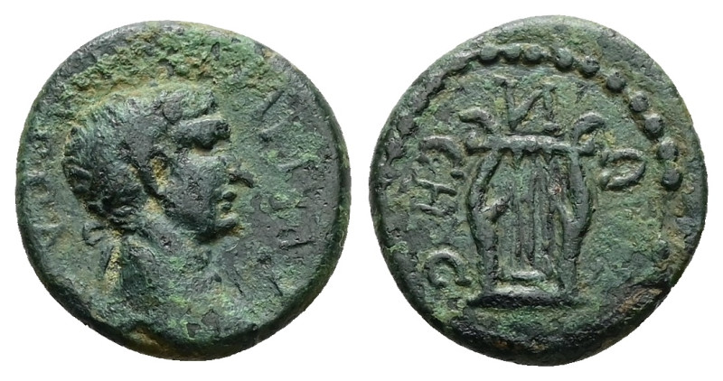 Thrace, Sestus. Trajan, AD 98-117. AE. 2.90 g. 16.47 mm.
Obv: Laureate head of T...