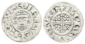 British. Henry III, AD 1216-1272. AR, Penny. 1.40 g. 18.50 mm.
Obv: ҺЄNRICVS R ЄX. Legend around crowned facing bust, holding sceptre.
Rev: ILGER ON L...