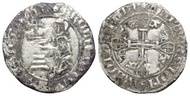 Knights of St. John. Grand Master Hélion de Villeneuve, AD 1319-1346. AR, Gigliato. 3.64 g. 26.76 mm.
Obv: [+ FR ЄLIOn D VILA [..]V[.] DI GRA mR]. Gra...