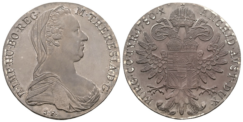 Austrian Empire. Maria Theresia, AD 1740-1780. AR, Thaler. 28.24 g. 40.79 mm.
Ob...
