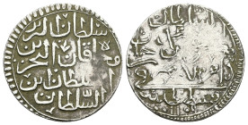 Islamic. Ottoman Empire. Mustafa II, 1695-1703 AD / 1106-1115 AH. AR, 6.55 g. 27.27 mm. Qustantiniya (Constantinople). 
Obv: Islamic legend.
Rev: Isla...