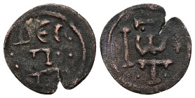 AE Byzantine tessera (c. AD 10th century)
Obv: Inscription of three lines: ΔΕC. Π. Linear border.
Rev: Inscription of three lines: +IW.T. Linear borde...