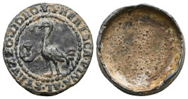 PB Venice. Theriac Capsule Seal (c. AD 17th century)
Obv: Radiant ostrich standing left; serpent in left field. Circular inscription: THERIACA FINA
...