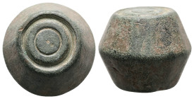 AE Islamic. Twenty-dirham weight (AD 10th–13th centuries)
The weight has the form of two truncated cones with a distinct linear edge around the waist...