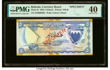 Bahrain Currency Board 5 Dinars 1964 Pick 5s Specimen PMG Extremely Fine 40. Previous mounting. HID09801242017 © 2023 Heritage Auctions | All Rights R...