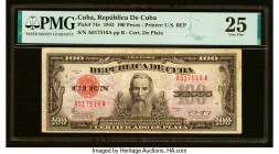 Cuba Republica de Cuba 100 Pesos 1943 Pick 74c PMG Very Fine 25. HID09801242017 © 2023 Heritage Auctions | All Rights Reserved