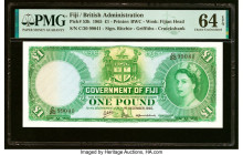 Fiji Government of Fiji 1 Pound 1.12.1965 Pick 53h PMG Choice Uncirculated 64 EPQ. HID09801242017 © 2023 Heritage Auctions | All Rights Reserved