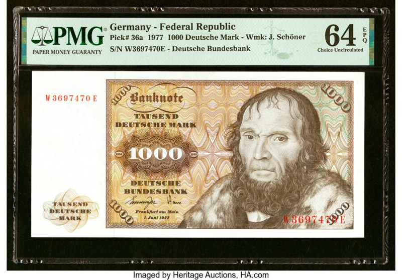 Germany Federal Republic Deutsche Bundesbank 1000 Deutsche Mark 1.6.1977 Pick 36...