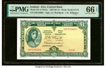 Ireland - Republic (Eire) Central Bank of Ireland 1 Pound 2.9.1959 Pick 57d PMG Gem Uncirculated 66 EPQ. HID09801242017 © 2023 Heritage Auctions | All...