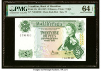 Mauritius Bank of Mauritius 25 Rupees ND (1967) Pick 32b PMG Choice Uncirculated 64 EPQ. HID09801242017 © 2023 Heritage Auctions | All Rights Reserved...