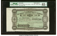 Australia London Chartered Bank of Australia 100 Pounds 1.7.1885 Pick UNL100bs Specimen PMG Gem Uncirculated 65 EPQ. An amazing, high denomination Spe...