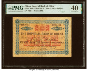 China Imperial Bank of China, Peking 5 Mace 14.11.1898 Pick A39a S/M#C293-1b PMG Extremely Fine 40. A desirable 19th-century type note, and one that i...