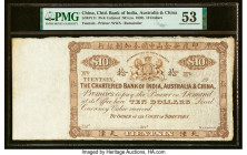 China Chartered Bank of India, Australia & China, Tientsin 10 Dollars ND (ca. 1920) Pick Unlisted Remainder PMG About Uncirculated 53. Quite a rare an...