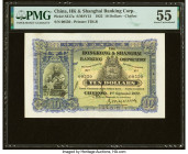 China Hongkong & Shanghai Banking Corporation, Chefoo 10 Dollars 1.9.1922 Pick S317a S/M#Y13 PMG About Uncirculated 55. Three denominations of banknot...