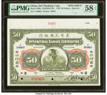China International Banking Corporation, Hankow 50 Dollars 1.7.1918 Pick S409s S/M#M10-43a Specimen PMG Choice About Unc 58 EPQ. Higher denominations ...