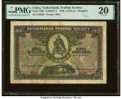 China Netherlands Trading Society, Shanghai 5 Dollars 1.1.1909 Pick S458 S/M#S51-2 PMG Very Fine 20. An extremely popular and desirable Dutch emission...