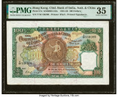 Hong Kong Chartered Bank of India, Australia & China 100 Dollars 8.12.1941 Pick 57c KNB39 PMG Choice Very Fine 35. An extremely popular note printed b...