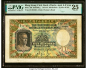 Hong Kong Chartered Bank of India, Australia & China 500 Dollars 1.11.1952 Pick 59f PMG Very Fine 25. An extremely difficult date to find, and the hig...