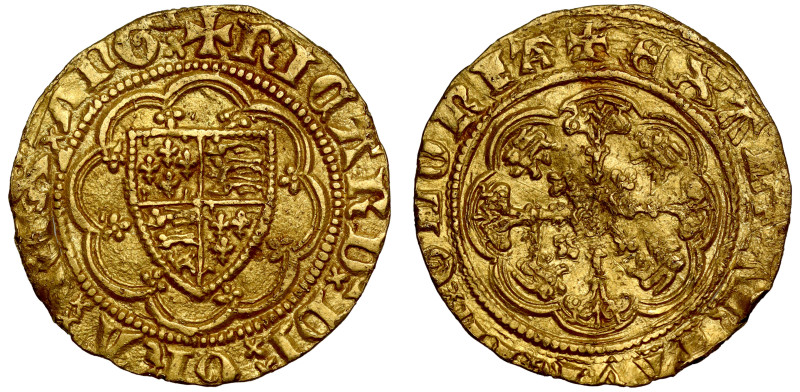 UNC DETAILS | Richard II gold Quarter-Noble

Richard II (1377-99), gold Quarte...