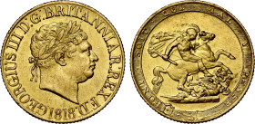 George III 1818 gold Sovereign