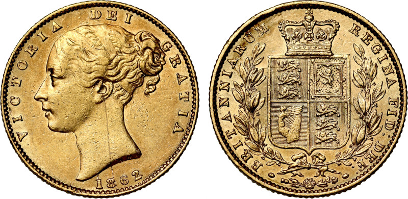 Victoria 1862 gold Sovereign

Victoria (1837-1901), gold Sovereign, 1862, seco...