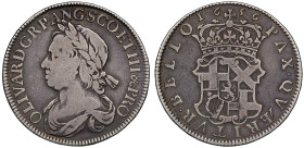 Cromwell 1656 silver Halfcrown