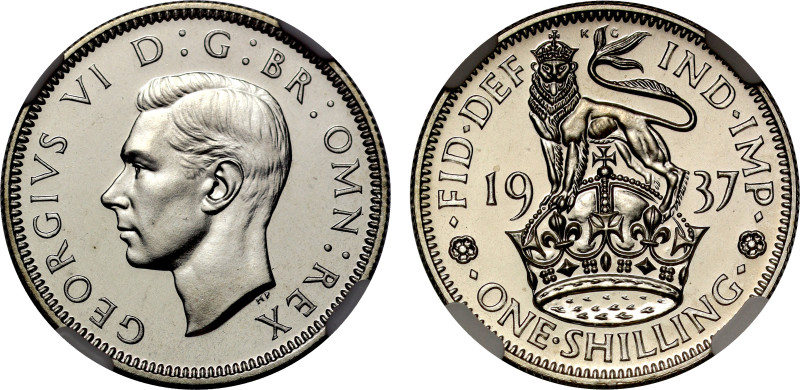 PF67 | George VI 1937 silver proof English Shilling

George VI (1936-52), silv...