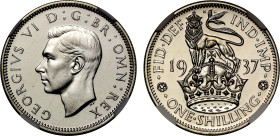 PF67 | George VI 1937 silver proof English Shilling